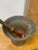 19th Century Oxidized Italian Bronze Mortar with Original Pestle Bowl = 5.5” Diameter x 5.5” H Pestle = 7.5”L x 1.5” D