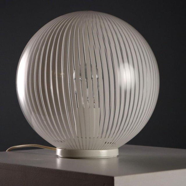 Vintage Tessuti Lamp in Aluminium and Glass from Venini, 1970s For Sale - Image 5 of 7