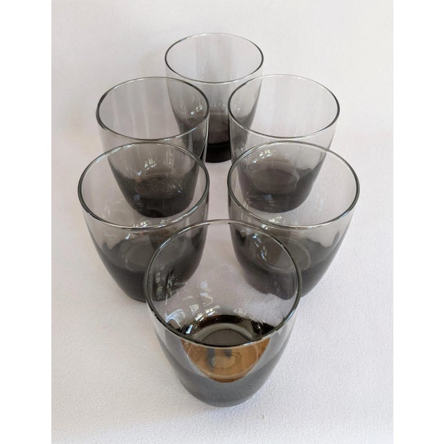 Libbey Smoke Gray Lowball Glasses - Set of 8 For Sale - Image 9 of 11