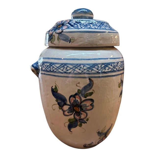 Circa 1900 Spanish Apothocary Tabac Jar For Sale - Image 4 of 11
