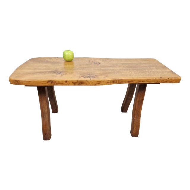 Vintage Brutalist Oak Tree Trunk Side Table, Spain, 1960s For Sale