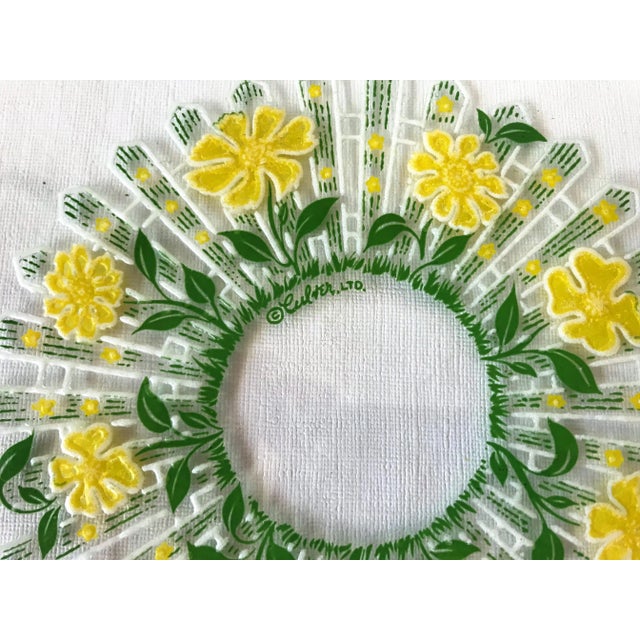 Culver Ltd. 1960's Culver Square Glass Serving Dish With Daisies and Picket Fence For Sale - Image 4 of 7