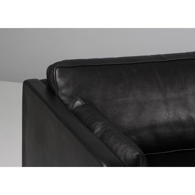 Model 220 3-Seater Sofa in Black Leather by Erik Jørgensen For Sale - Image 3 of 7
