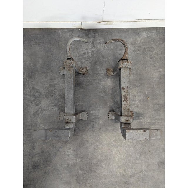 Zoomorphic Andirons of Dachshunds, Set of 2 For Sale - Image 3 of 6