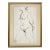 Vintage Modernist Figurative Female Nude Pen and Ink Drawing by John Tuska For Sale
