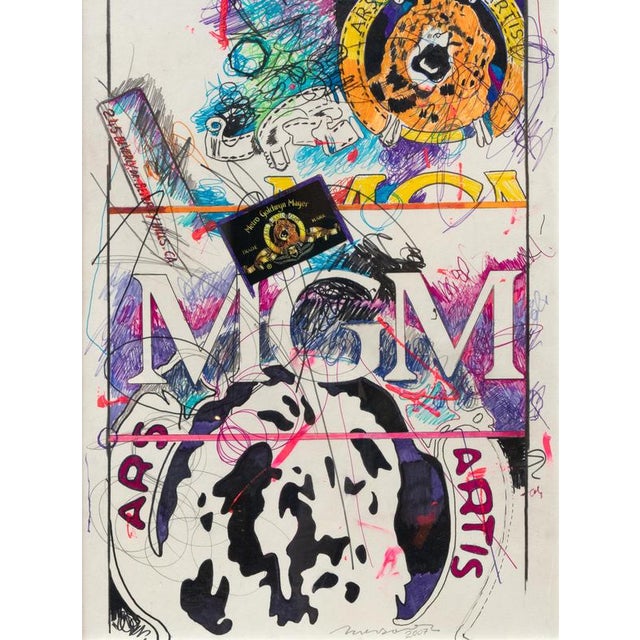 MGM is a contemporary artwork realized by Enrico Manera in 2006. Mixed media on carboard. Hand signed and dated on the...