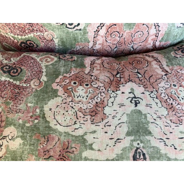 Pair of Custom Chinoiserie Printed Pillows For Sale - Image 4 of 8