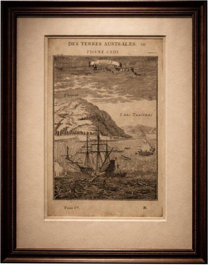 Antique Engraving Cocos Island, 1683