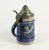 1880's Blue on Gray Stoneware Beer Stein With Pewter Lid 0.5l Westerwald Germany For Sale In Houston - Image 6 of 14