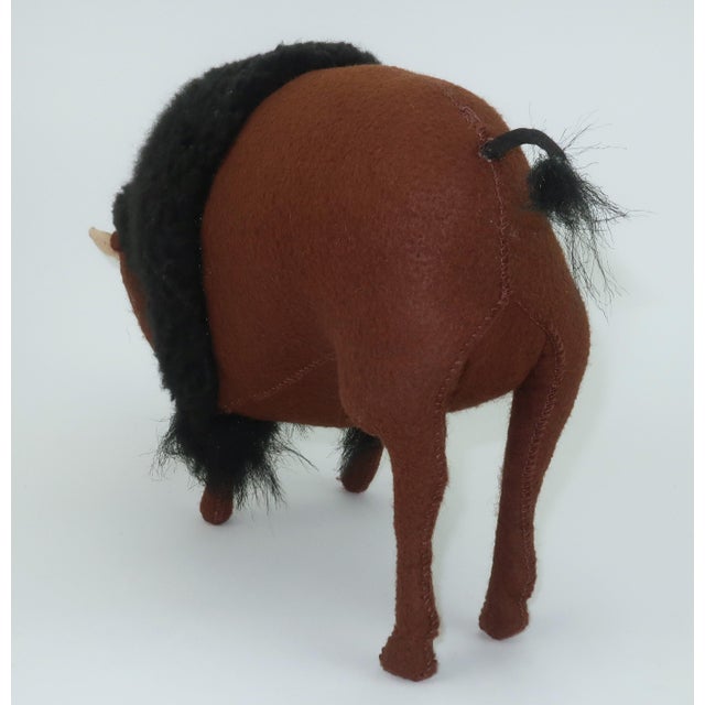 Annalee Handpainted Wool Fleece & Felt Buffalo Figure, 1997 For Sale - Image 4 of 13