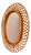 Oval Rattan and Bamboo Wall Mirror, 1960 For Sale