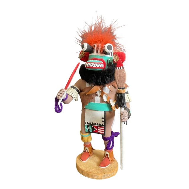 Hopi Carved Awatobi Soyuko Ogre Kachina by William Lomayaktewa For Sale