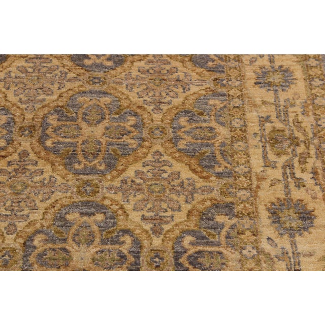 Boho Chic Ziegler 1990'sGray/Gold Wool Runner Rug- 2'9'' X 9'5'' For Sale In New York - Image 6 of 10