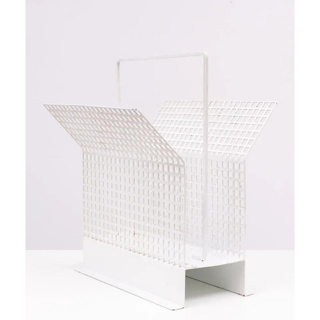 Perforated Metal Newspaper Rack, France, 1965 For Sale - Image 4 of 8