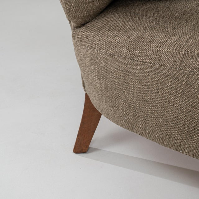 1940s Danish Art Deco Upholstered Armchairs With Round Pillows - A Pair For Sale - Image 12 of 18