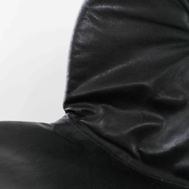 Black Sabrina Dining Chairs in Black Leather from Gastone Rinaldi, 1970s, Set of 6 For Sale - Image 8 of 17