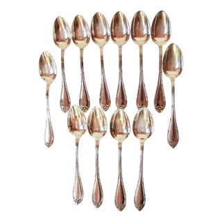 Small French Spoons by Cailar Bayard, 1920s, Set of 12 For Sale