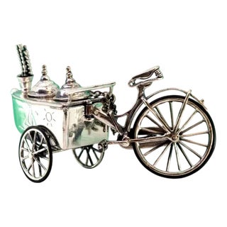 Silver Ice Cream Vending Cart For Sale
