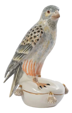 Mottahedeh Porcelain Falcon on Pillow