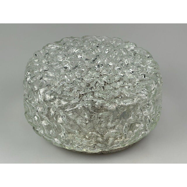 Glass & Metal Ceiling Lamp from Glashütte Limburg, Germany, 1970s For Sale - Image 13 of 15