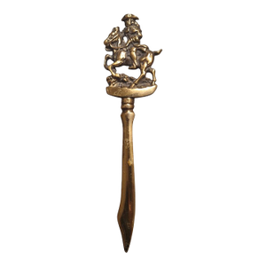 Vintage Cast Brass "Dick Turpin" Highwayman Letter Opener – British Motif