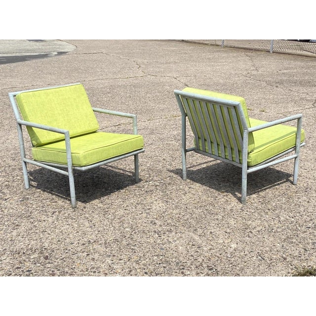 Vintage Hollywood Regency Faux Bamboo Aluminum Metal Pool Patio Sofa Set by Hauser - 5 Pc Set. Listing includes (1) Sofa,...