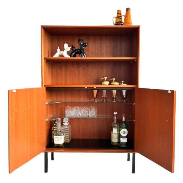 Mid-Century Danish Teak Bar Cabinet, 1960s For Sale - Image 9 of 12