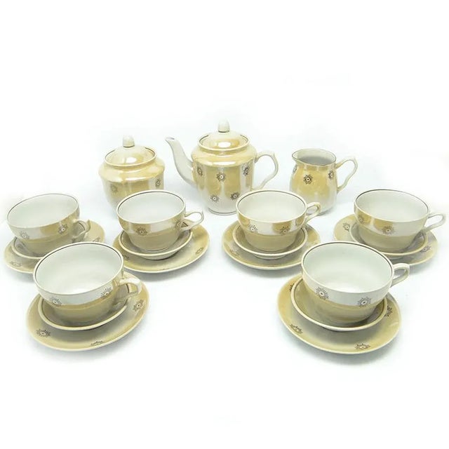 Ceramic Postmodern Coffee Cups and Saucers from Polomny, Ukraine, 1970s, Set of 21 For Sale - Image 7 of 9