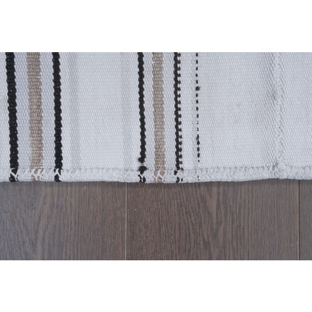 White 1970s Vintage Turkish Handmade Wool Cotton For Sale - Image 8 of 11