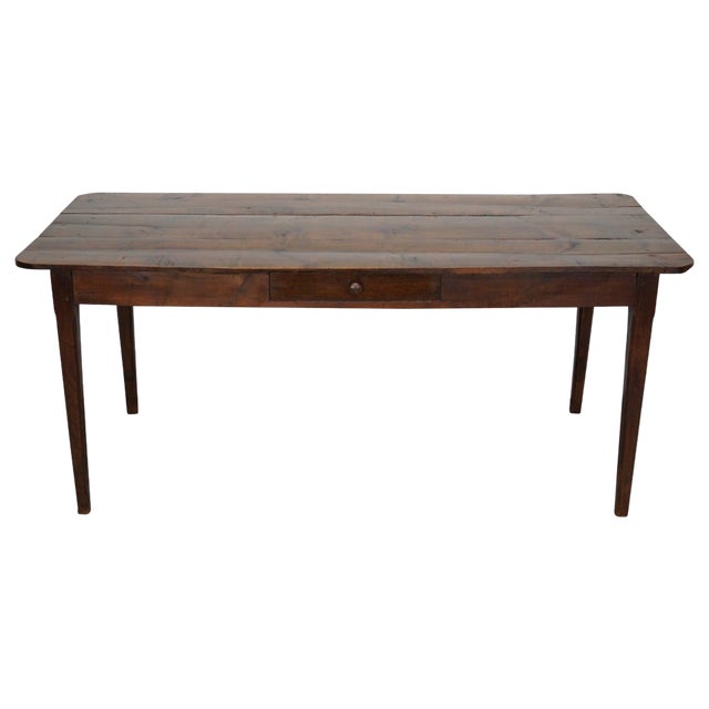 19th Century French Rustic Farmhouse Dining Table For Sale