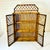 1970s Vintage Coastal Boho Chic Chippendale Wicker Split Bamboo Wall Mounted 3-Shelf Cabinet For Sale - Image 11 of 12