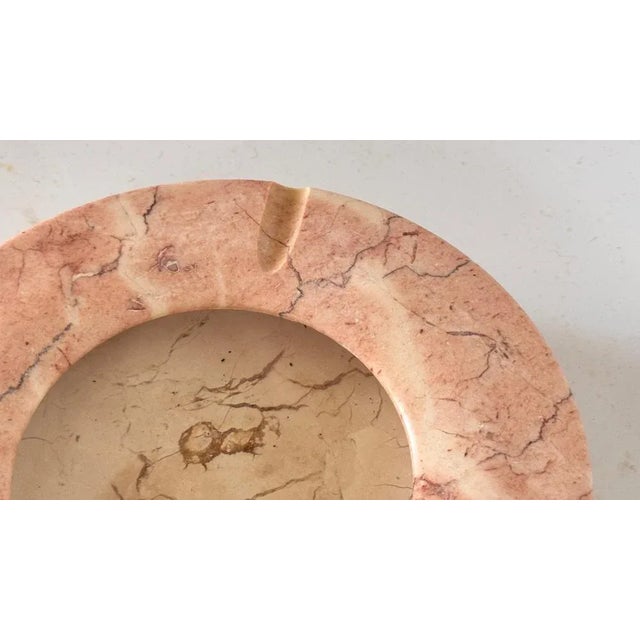 Large Italian Pink Marble Ashtray, 1960s For Sale - Image 9 of 14