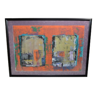 Black Framed Abstract Pop Art on Canvas For Sale