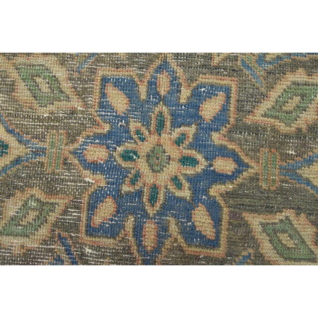 Textile Tabriz Rug 4'9'' X 8'5'' Pink Wool Vintage Distressed Hand-Knotted Carpet For Sale - Image 7 of 14