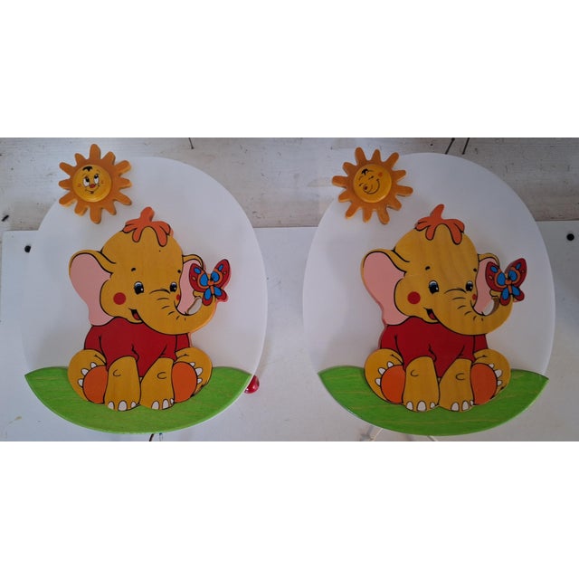 Plastic Vintage Italian Children's Room Wall Lamps by Aracne, 1990s, Set of 2 For Sale - Image 7 of 7