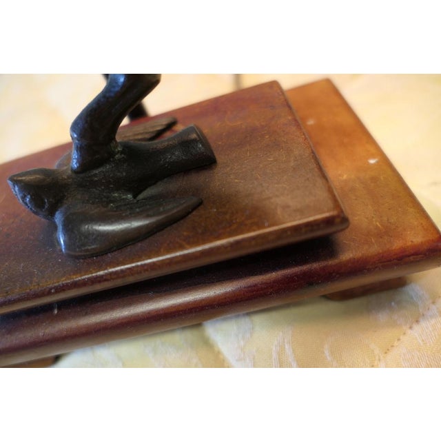 Antique Table Lamp in Bronze, 1900 For Sale - Image 10 of 11