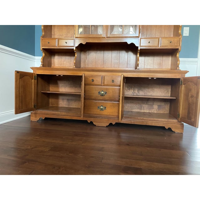 1970s Ethan Allen China & Hutch Chairish