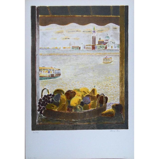 Pierre Garcia-Fons, View of Venice, Lithograph For Sale - Image 6 of 6