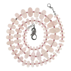 Graduated Rose Quartz Necklace