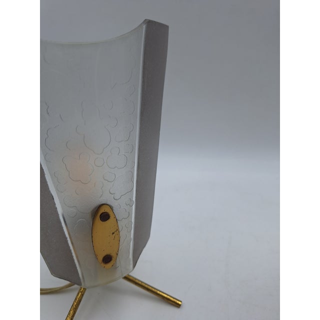 1950s Brass Table Lamps with Etched Glass from Stilnovo, 1950s, Set of 2 For Sale - Image 5 of 18