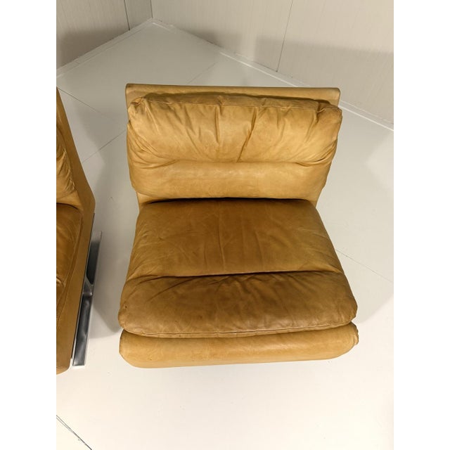 Special Lounge Chairs in Leather and Chrome, 1960s, Set of 2 For Sale - Image 16 of 18