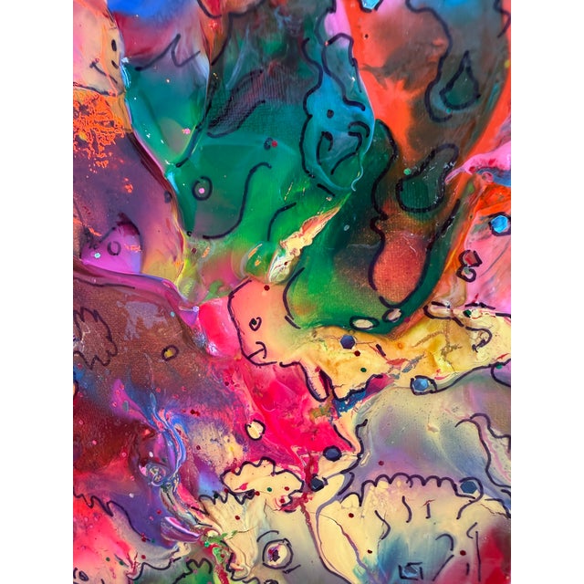 Pop Art Original Abstract Painting Serg Graff "Kikoriki" Surreal Fantasy, Pop Art, Coa For Sale - Image 3 of 9