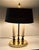 Early 20th Century Small Double Bouillotte Lamp With Red Tole Shade For Sale - Image 4 of 9