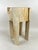 Gold Rustic Handcarved Teak Wood Side Table in Bleached For Sale - Image 8 of 13
