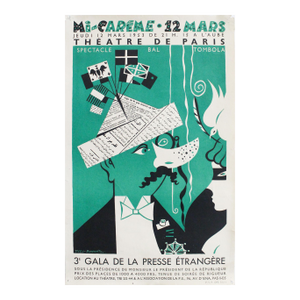 1953 French Theater Poster, Mi-Carem Theatre De Paris - Yves Bonnat