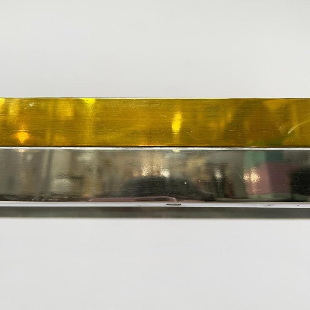 Italian Modern Console in Glass, Brass and Steel attributed to Nanda Vigo, 1970s For Sale - Image 11 of 17