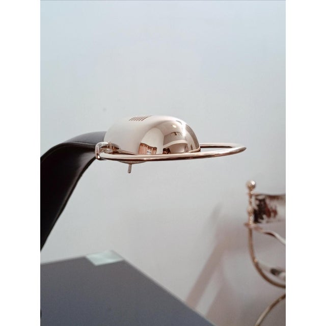 Cobra Leather Desk Lamp by Traso Milano, 1988 For Sale - Image 4 of 16
