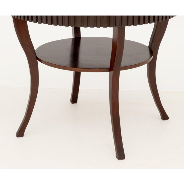 Wood Barbara Barry Attributed Mahogany Circular Occasional Table For Sale - Image 7 of 7