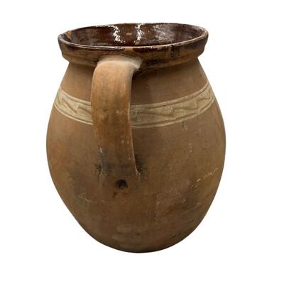 This antique two-handle terra cotta vessel from Hungary is a wonderful addition to any Farmhouse decor. The rustic pottery...