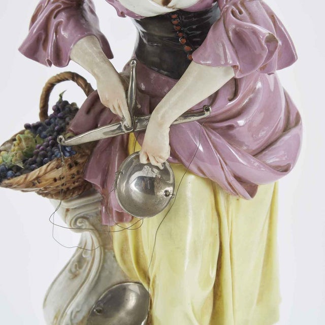 Ceramic Rural Figures in Polychrome Porcelain by Giuseppe Cappè, 1960s, Set of 2 For Sale - Image 7 of 13